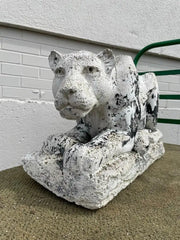 Mid-20th Century Crouching Plaster Panther