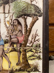 18th/19th Century Portuguese Tile Painting of Native Americans