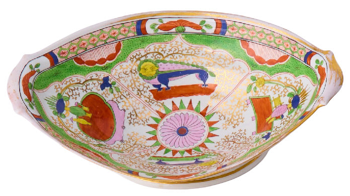 A Large Worcester Serving Dishe in The Dragons in Compartments pattern