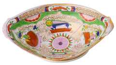 A Large Worcester Serving Dishe in The Dragons in Compartments pattern