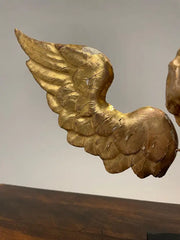 18th Century Italian Gilt Wood Winged Angel Putto