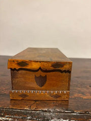 19th Century Folk Art Box with Inlaid Hearts