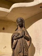 17th French Century Iron Figure of The Virgin
