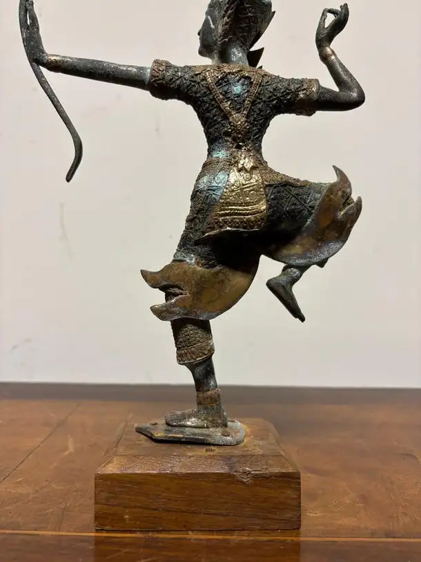 Mid 20th Century Thai Bronze of Rama as an Archer