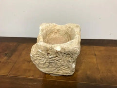 Cypriot Byzantine Limestone Mortar with Craved Abstract Decoration