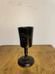 19th Century Whaler Made Turned Ebony Stemmed Cup