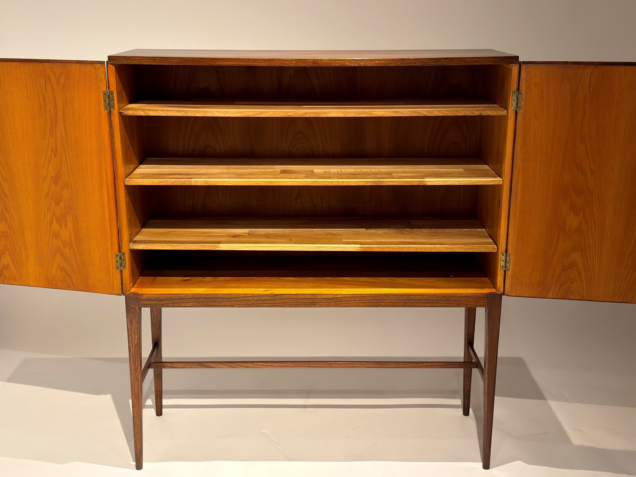 Frode Holm for Illums Bolighus Two-Door Teak Cabinet on Tapered Legs