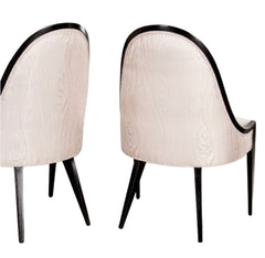 Harvey Probber Pair Ebonized Mahogany of Gondola Chairs, Model 1053
