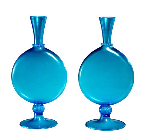 Vittorio Zecchin, pair Soffiato vases, model 5093