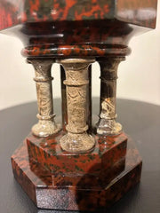 19th Century Italian Hardstone Urn Miniature Font Signed and Dated 1834