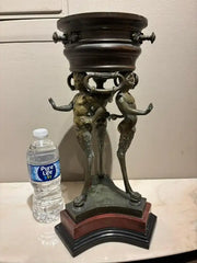 19th Century Italian Grand Tour Bronze Brazier, Ancient Pompeii Original