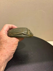 Grand Tour Egyptian Scarab of Carved Steatite with Hieroglyphics