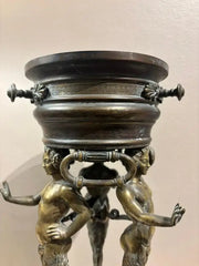19th Century Italian Grand Tour Bronze Brazier, Ancient Pompeii Original