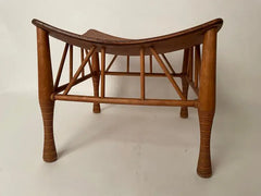 19th Century Bentwood Thebes Stool with Larkin Company Label