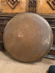 Moroccan Copper Charger Tray wih Silver Inlay, Circa 1900