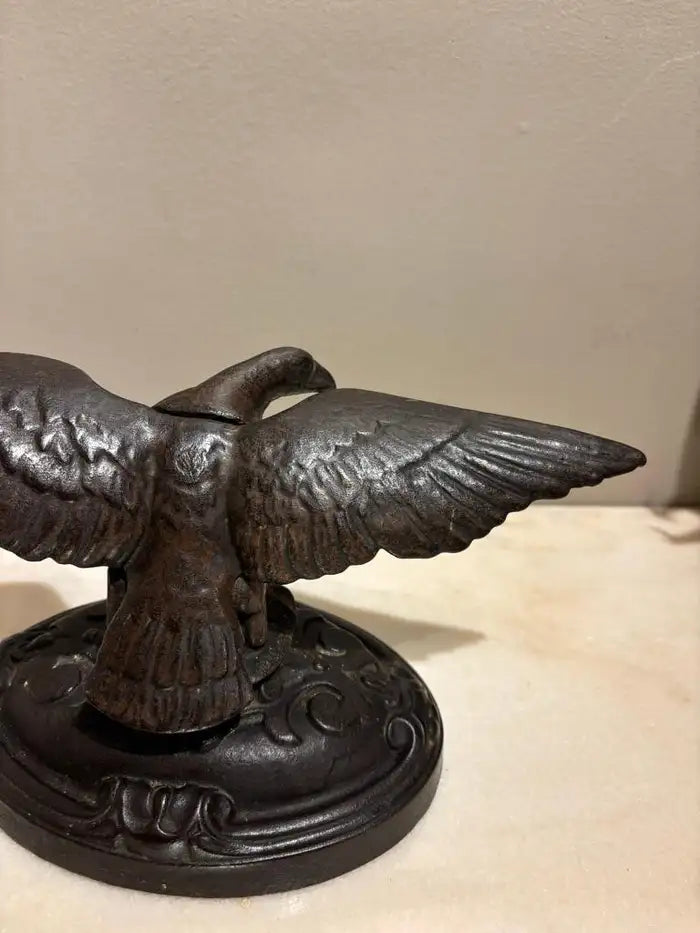 19th Century American Cast Iron Eagle Sculpture