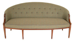 Frits Henningsen Danish Tufted Upholstery and Mahogany Sofa