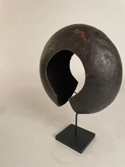 Pair of Mounted Copper Ankle Bracelets, Currency Pieces, Mbole People, Congo