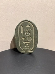 Grand Tour Egyptian Scarab of Carved Steatite with Hieroglyphics