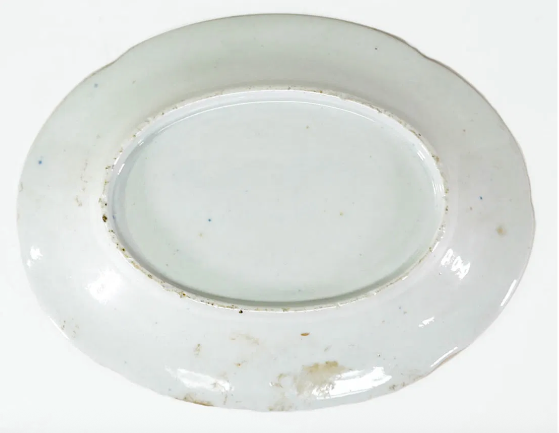 2 Oval Worcester  Dragons in Compartments Serving Dishes