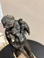 19th Century Italian Grand Tour Bronze of a Satyr Sculpture, Pompeii