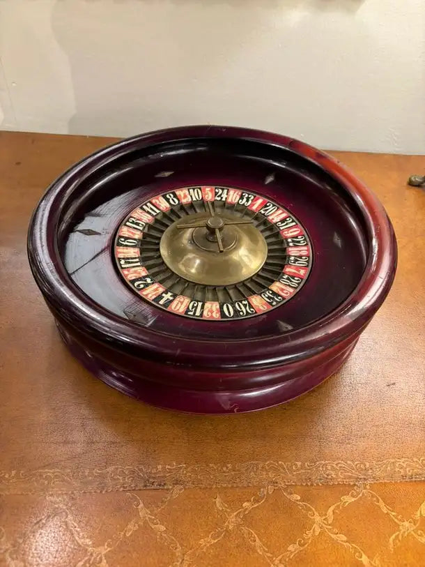 19th Century Continental Roulette Wheel with Lacquered Finish