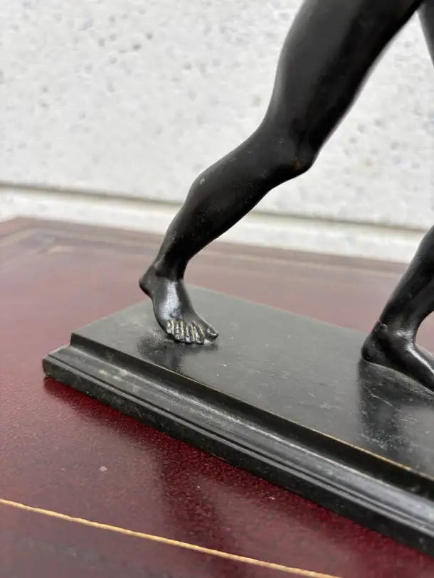 Grand Tour Bronze of a Nude Wrestler after the Roman Original from Herculaneum