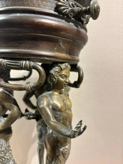 19th Century Italian Grand Tour Bronze Brazier, Ancient Pompeii Original