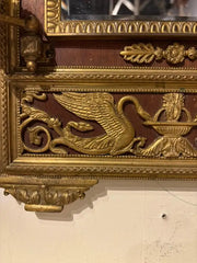 French Empire Style Gilt Bronze Two Light Candle Sconce with Swan Decoration