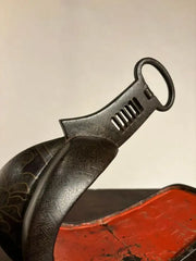 18th Century Japanese Silver Inlaid Iron Shogun Stirrup Abumi