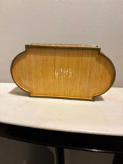 Anglo Indian Diamond Pattern Straw Work Box