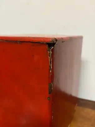 Southeast Asian Small Red Painted Apothecary Chest