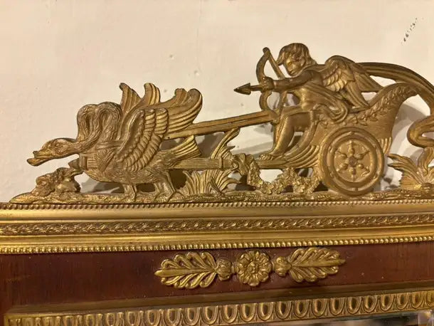 French Empire Style Gilt Bronze Two Light Candle Sconce with Swan Decoration