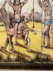 18th/19th Century Portuguese Tile Painting of Native Americans