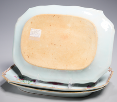 3 Chinese Export Qianlong famille rose dishes