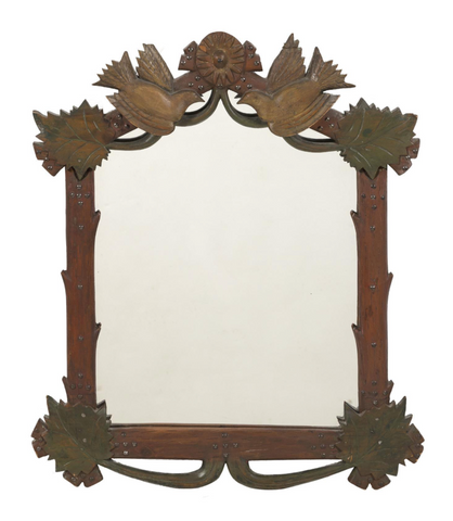 Polychrome Folk Art Mirror
