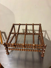 19th Century English Regency Turned Elmwood Book Stand with Bone Decoration
