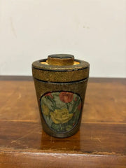 Early 20th Century Leather Dice Cup with 7 Dice Inset into the Top