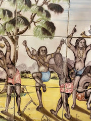 18th/19th Century Portuguese Tile Painting of Native Americans