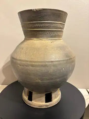 Korean Earthenware Pedestal Vessel, Three Kingdoms Period, 57 BC - 668 AD