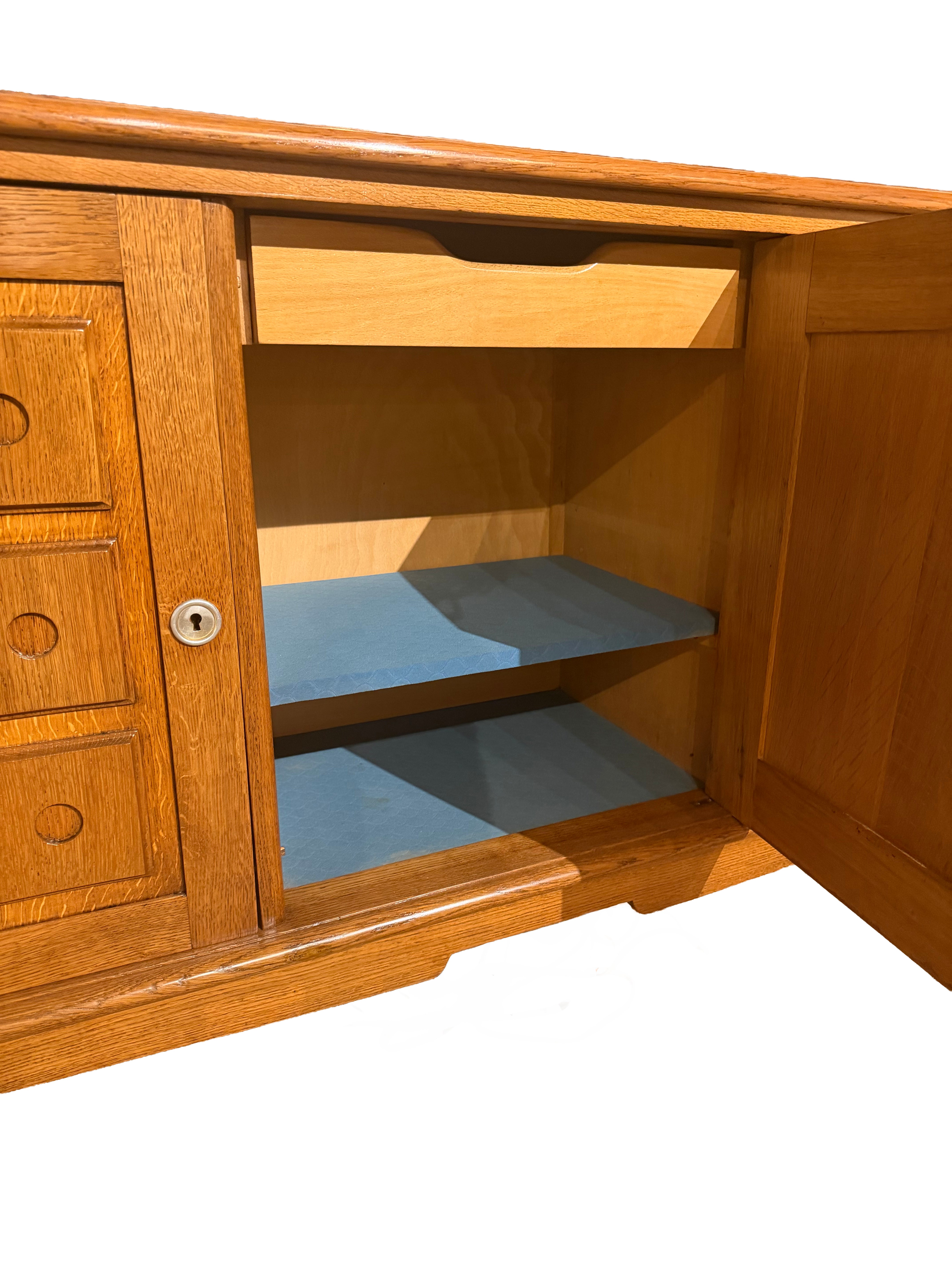 French Oak Sideboard in the Manner of Charles Dudouyt