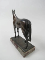 Fine French Bronze Figure of a Horse on Marble Base