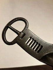 18th Century Japanese Silver Inlaid Iron Shogun Stirrup Abumi