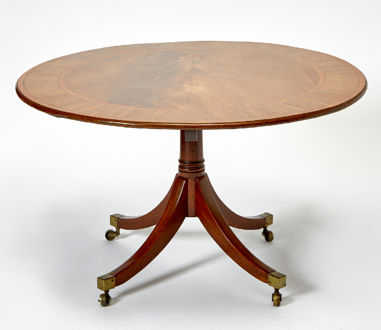 Regency Tulipwood-Inlaid Mahogany Breakfast Table,