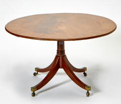 Regency Tulipwood-Inlaid Mahogany Breakfast Table,
