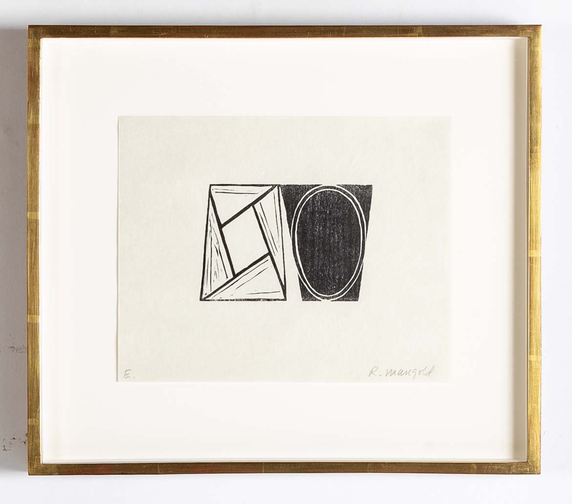 Complete Set, Robert Mangold Seven Signed Color Woodcuts on Paper