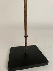 African Iron Spear-Form Currency Mounted on a Custom Steel Base