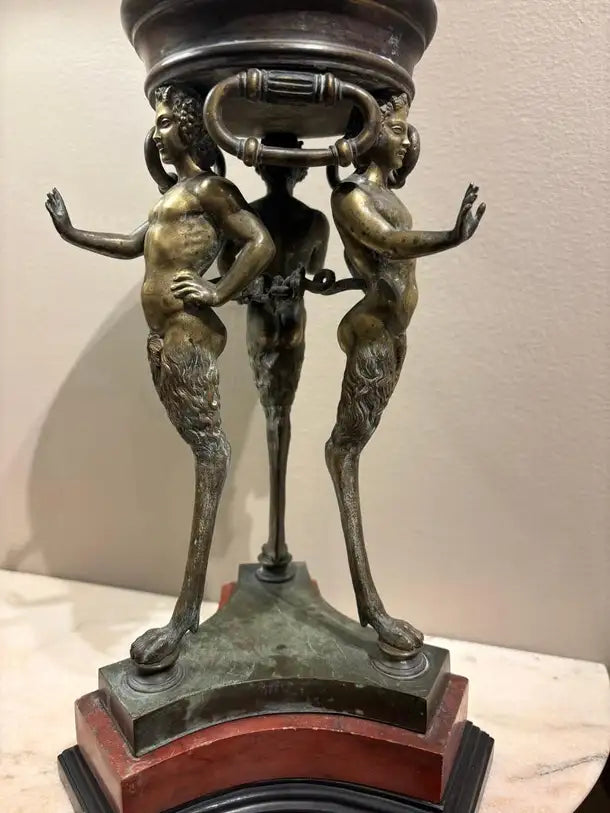 19th Century Italian Grand Tour Bronze Brazier, Ancient Pompeii Original