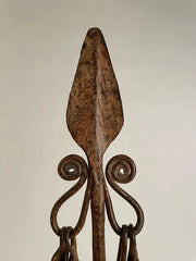 African Iron Spear-Form Currency Mounted on a Custom Steel Base