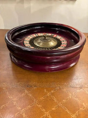 19th Century Continental Roulette Wheel with Lacquered Finish